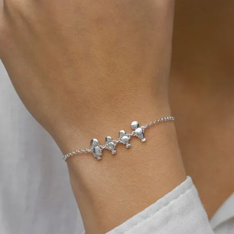 familie Armband aus Silber und Vater - Tochter - Tochter - Mutter aus Silber