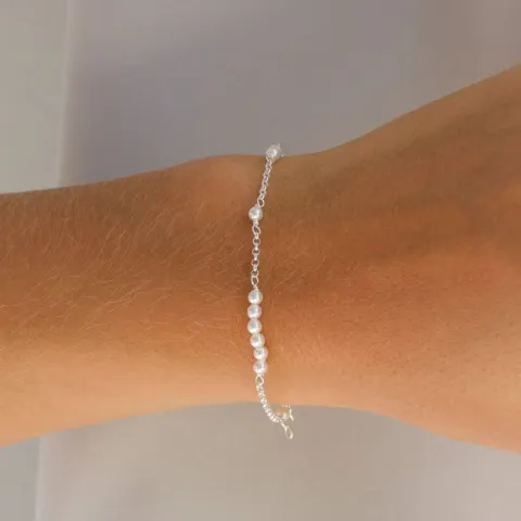 Perle Armband aus Silber  x 3,0 mm