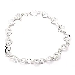 Herz Armband aus Silber und Anhänger aus Silber
