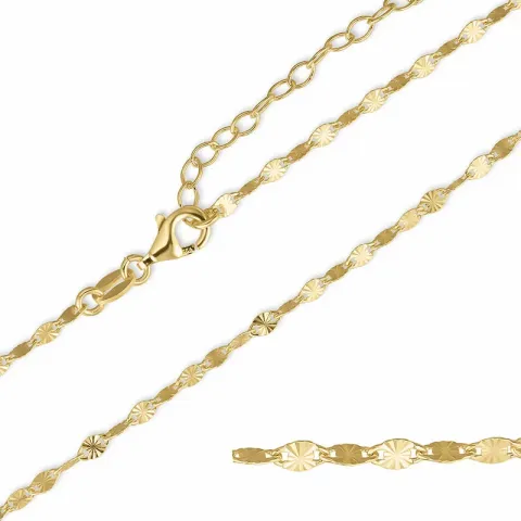 Halskette aus vergoldetem Sterlingsilber 40 plus 5 cm x 2,4 mm