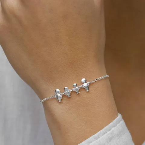 familie Armband aus Silber und Vater - Sohn - Tochter - Mutter aus Silber