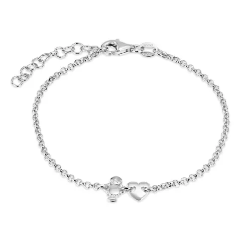 familie Armband aus Silber und Herz - Tochter aus Silber