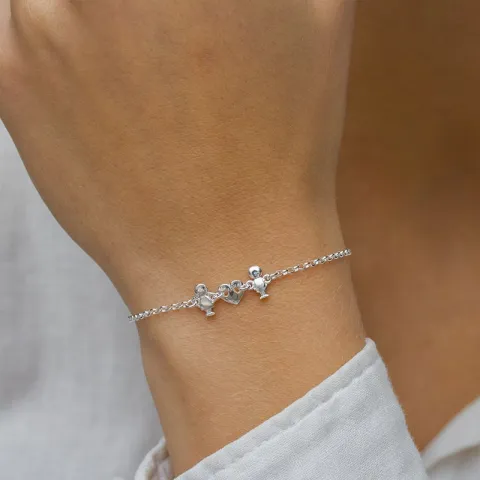 familie Armband aus Silber und Sohn - Herz - Tochter aus Silber