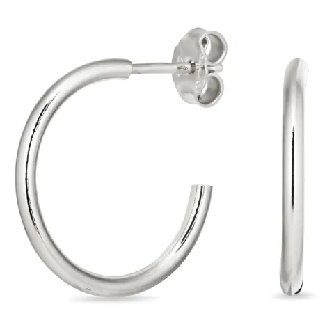 20 mm Halbkreolen in Silber