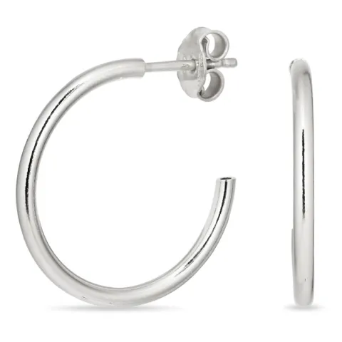 22 mm Halbkreolen in Silber