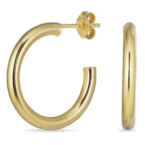 22 mm Halbkreolen in vergoldetem Silber