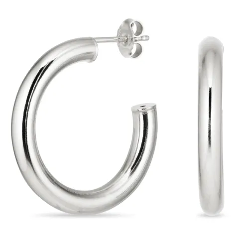 27 mm Halbkreolen in Silber