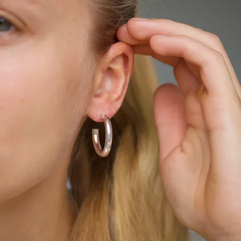 27 mm Halbkreolen in Silber