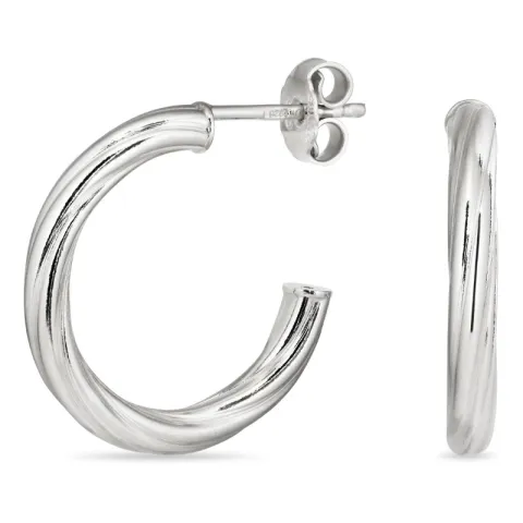 20 mm Halbkreolen in Silber