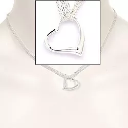 Herz Anhänger mit Halskette aus Silber