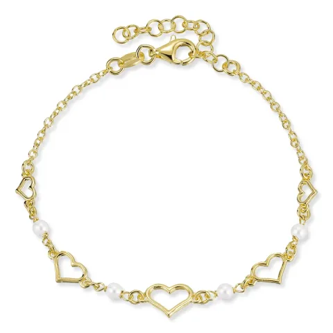 Herz Armband aus vergoldetem Sterlingsilber