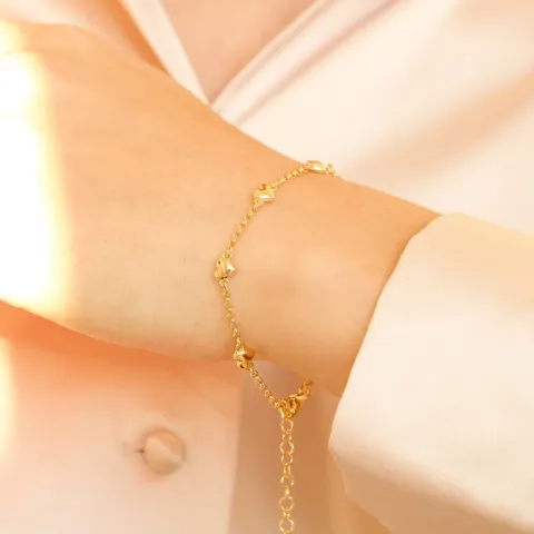 Herz Armband aus vergoldetem Sterlingsilber