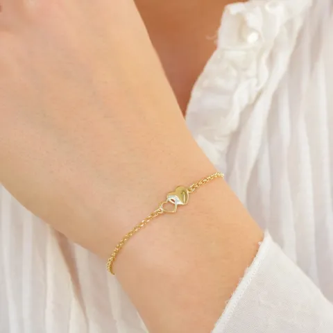 Herz Armband aus vergoldetem Sterlingsilber