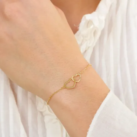 Herz Armband aus vergoldetem Sterlingsilber