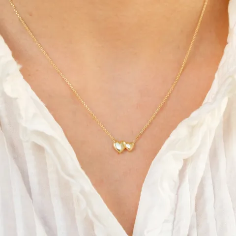 Herz Halskette aus vergoldetem Sterlingsilber