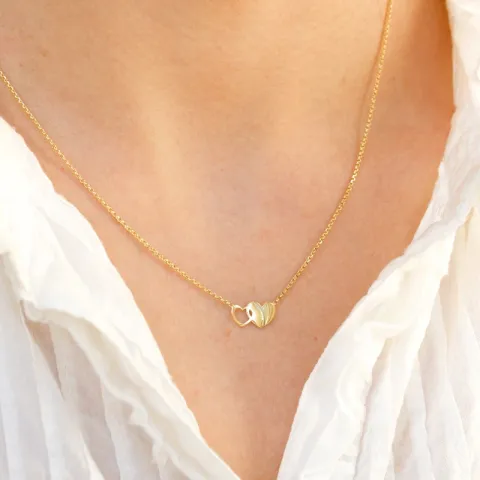 Herz Halskette aus vergoldetem Sterlingsilber