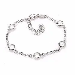 Runder armband aus rhodiniertem silber