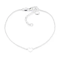 Herz armband aus silber und herzförmiger anhänger aus silber