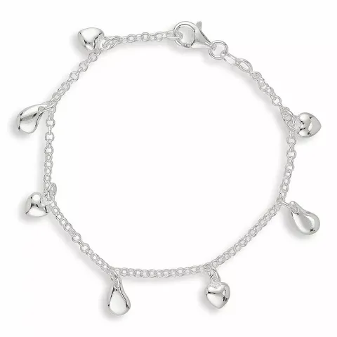 Herz Armband aus Silber und Anhänger aus Silber