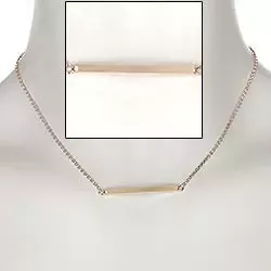 Halskette aus rosa beschichtetem Silber
