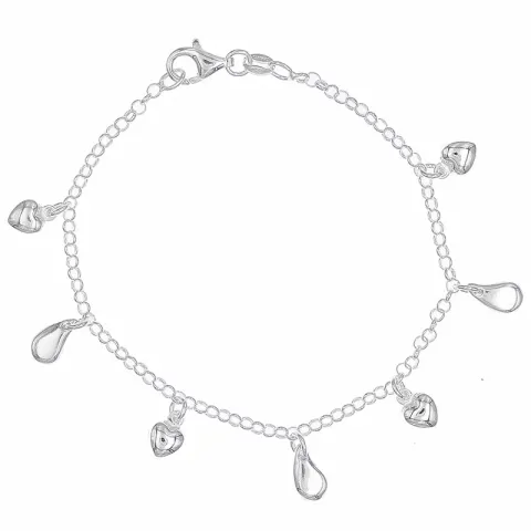 Herz Armband aus Silber und Anhänger aus Silber