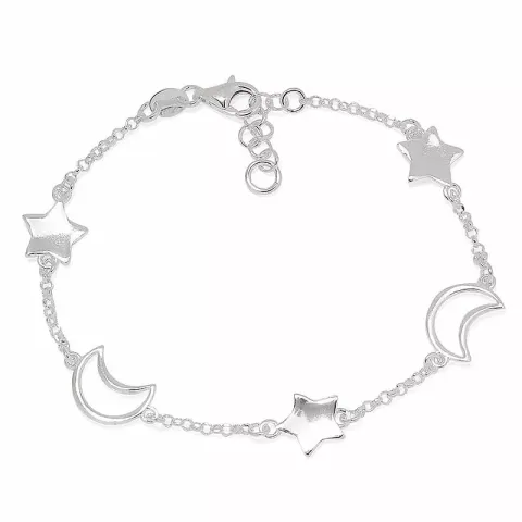 Mond und Stern Armband aus Silber