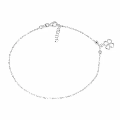 Elegant kleeblatt fußkette aus silber