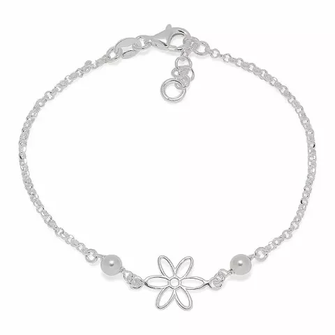 Blumen Kinderarmband aus Silber