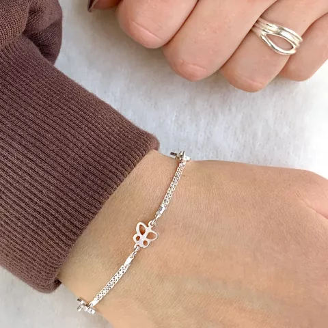 Billig Schmetterling Armband aus Silber