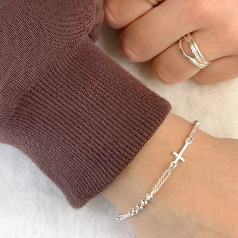 Kreuz Armband aus Silber