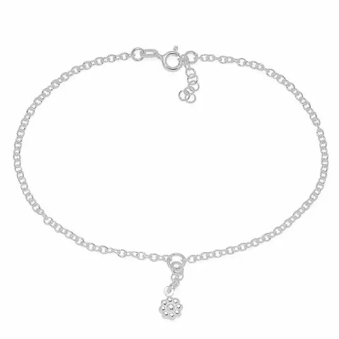 Elegant Blumen Fußkette aus Silber