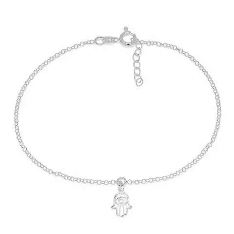 Einfacher hamsas hand fußkette aus silber