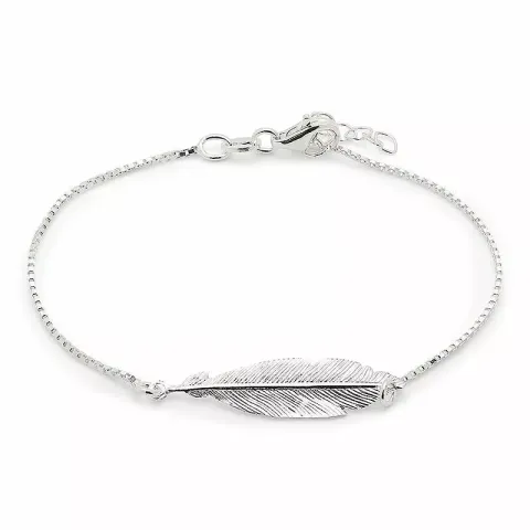 Einfacher Feder Armband aus Silber