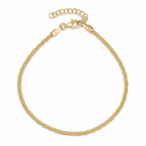 gewundenes Armband aus vergoldetem Sterlingsilber x 2,3 mm