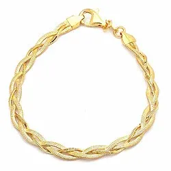 Geflochtenes Armband aus vergoldetem Sterlingsilber x 5,0 mm