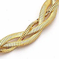 Geflochtenes Armband aus vergoldetem Sterlingsilber x 5,0 mm