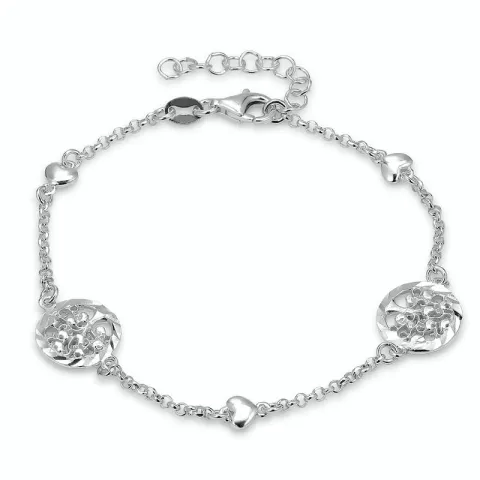 Lebensbaum Armband aus rhodiniertem Silber und Anhänger aus rhodiniertem Silber