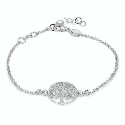 Lebensbaum Armband aus rhodiniertem Silber und Anhänger aus rhodiniertem Silber