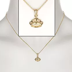 Krone Halskette aus vergoldetem Sterlingsilber