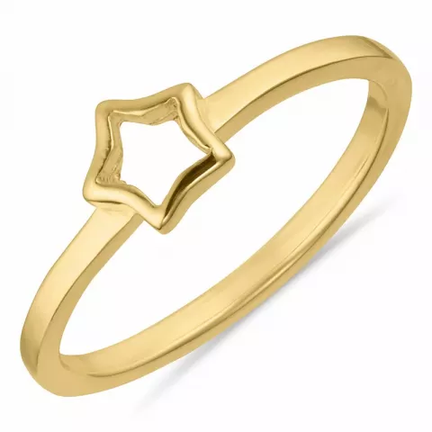 Stern Ring aus vergoldetem Sterlingsilber