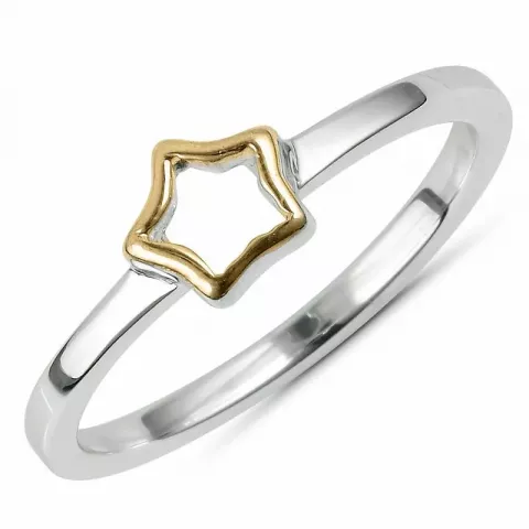 Stern Ring aus Silber mit vergoldetem Sterlingsilber