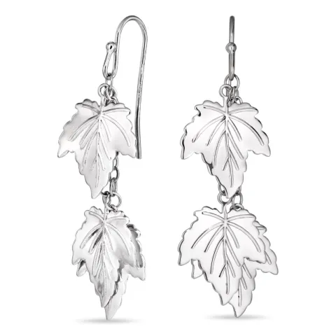 Bezaubernder blatt ohrringe in silber