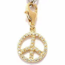 Peace Charms Anhänger aus vergoldetem Sterlingsilber
