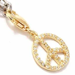 Peace Charms Anhänger aus vergoldetem Sterlingsilber