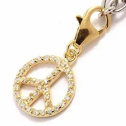 Peace Charms Anhänger aus vergoldetem Sterlingsilber