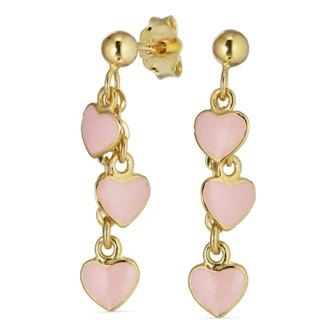 Kollektionsmuster lavendelfarbenem Herzohrringe in vergoldetem Sterlingsilber