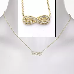 Infinity Halskette aus vergoldetem Sterlingsilber