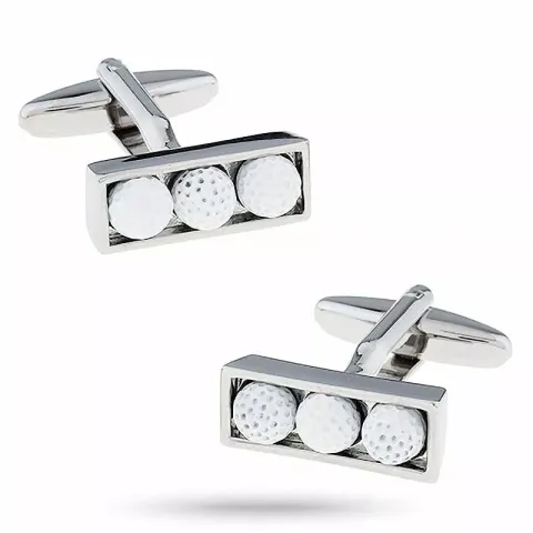 Runden golf manschettenknöpfe in stahl