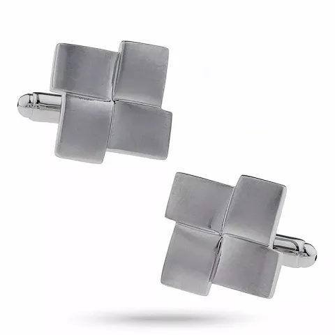 Matt viereckigem manschettenknöpfe in stahl