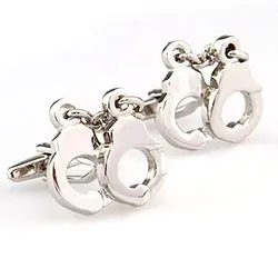 Handschellen Manschettenknöpfe in Edelstahl